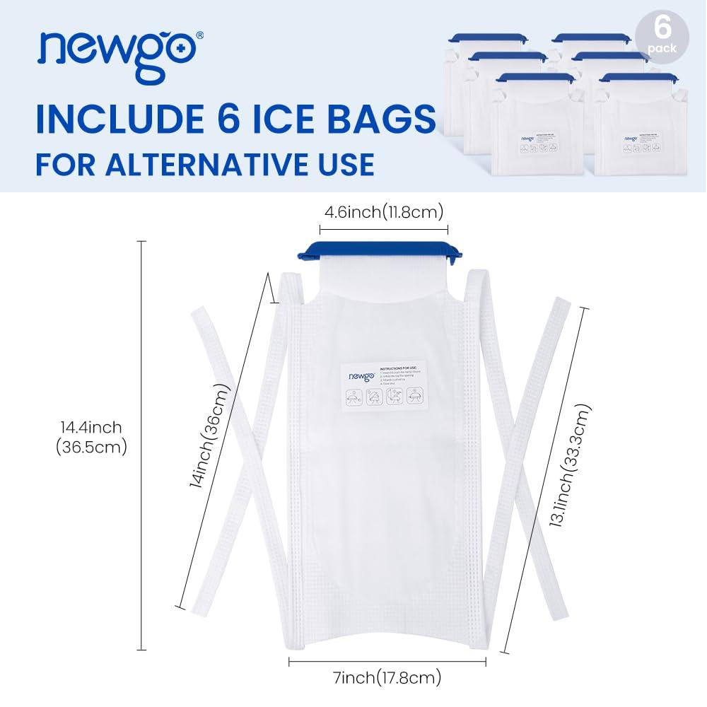 NEWGO NEWGO Bundle of Mini Ice Pack and Refillable Ice Pack 6 Pack