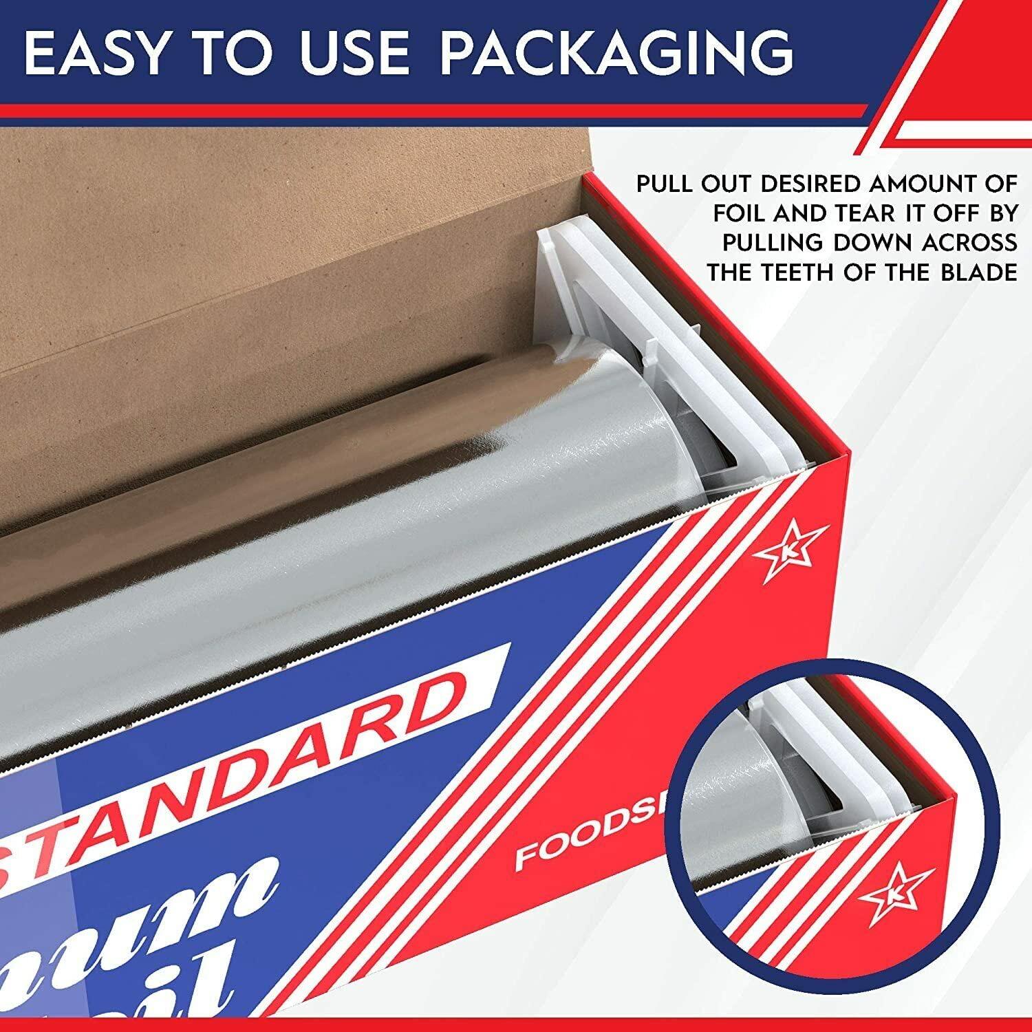 ROLLXY ROLLXY, 12" x 1000' Food Service Standard Aluminum Foil Roll
