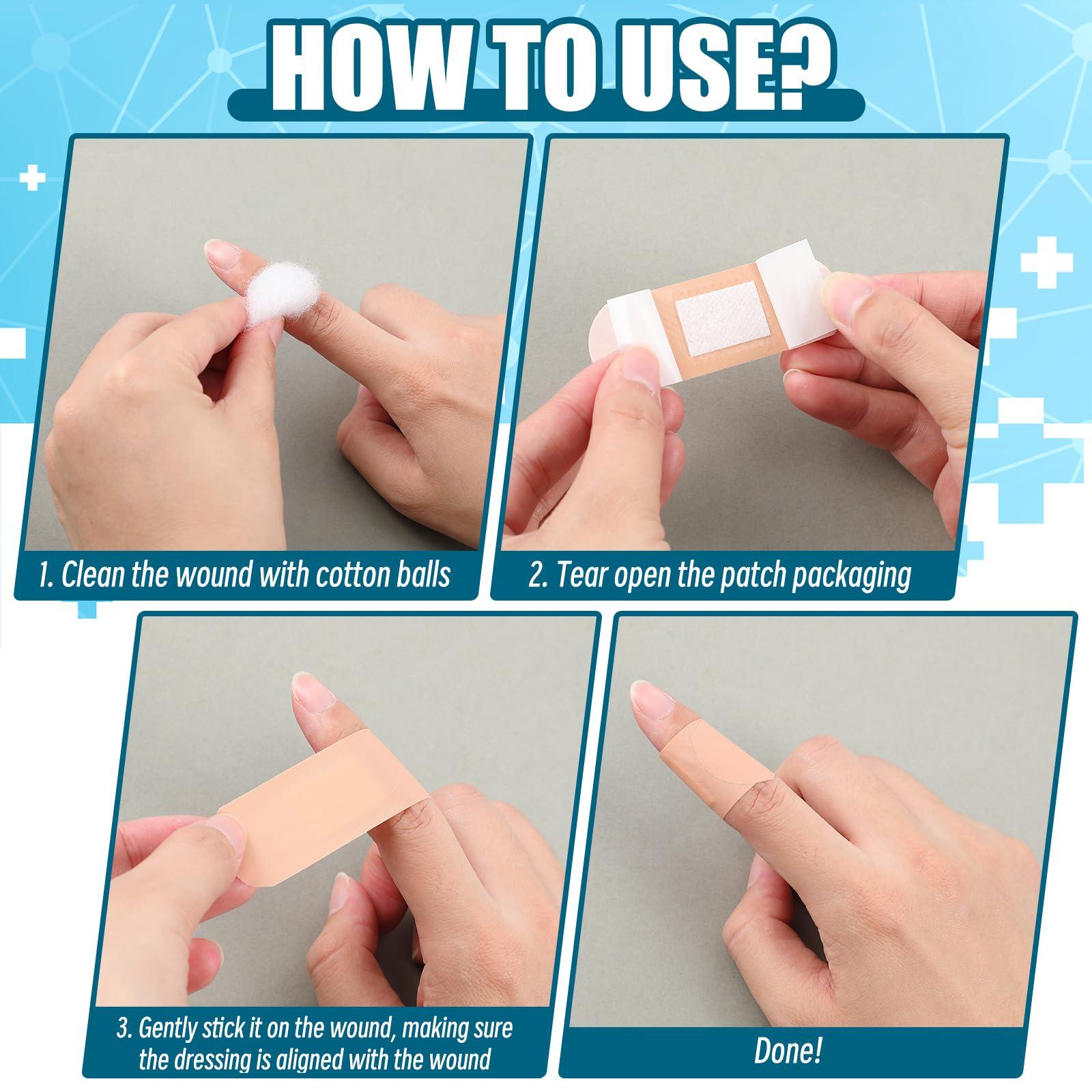 Timgle Timgle 3000 Pcs 1\" x 3\" Adhesive Bandages Bulk Breathable Adhesive Bandages Waterproof Bandages for Homeless Care Supplies Donation Sensitive Skin Nurses Businesses Travel First Aid Kits