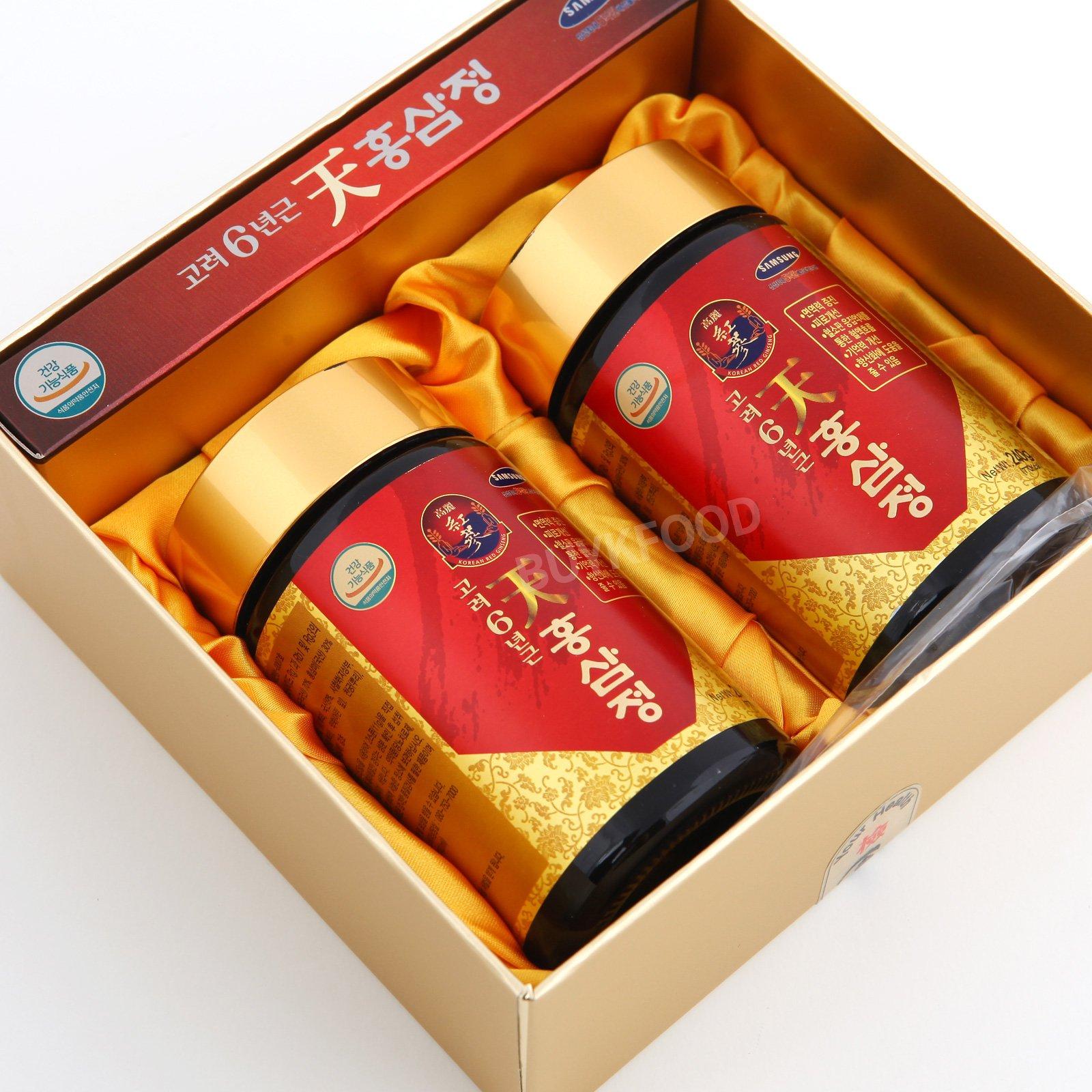 Cheon Hong Sam Jeong Korean 6years Root Red Ginseng Gold Extract, 240g(8.5oz) X 2ea, Saponin, Panaxs