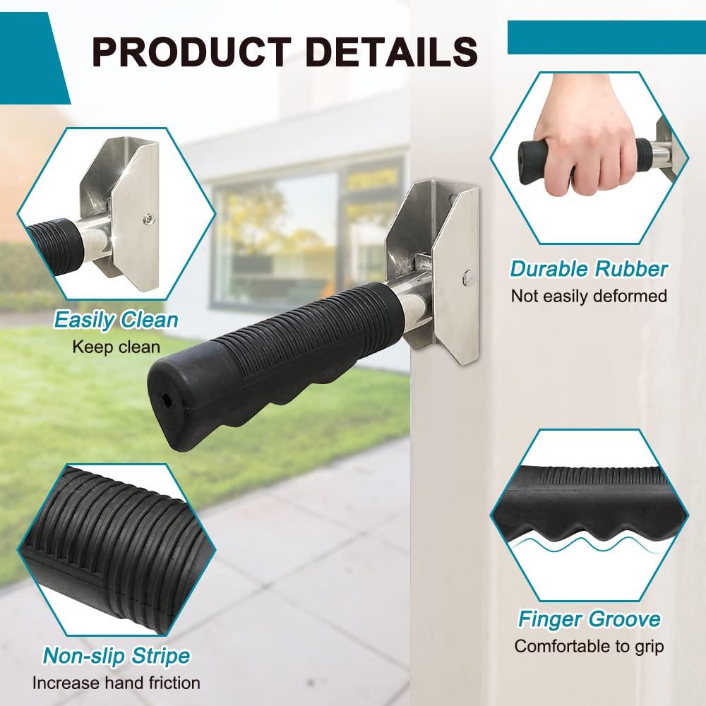 Zelen Folding Doorway Assist Handle Flip up Grab Bar for Doorway Elderly Stair Assist Lifts for Seniors Hand Rails Doorway Safety Assist Handles for Stair Door Assistant Support Bars Handle