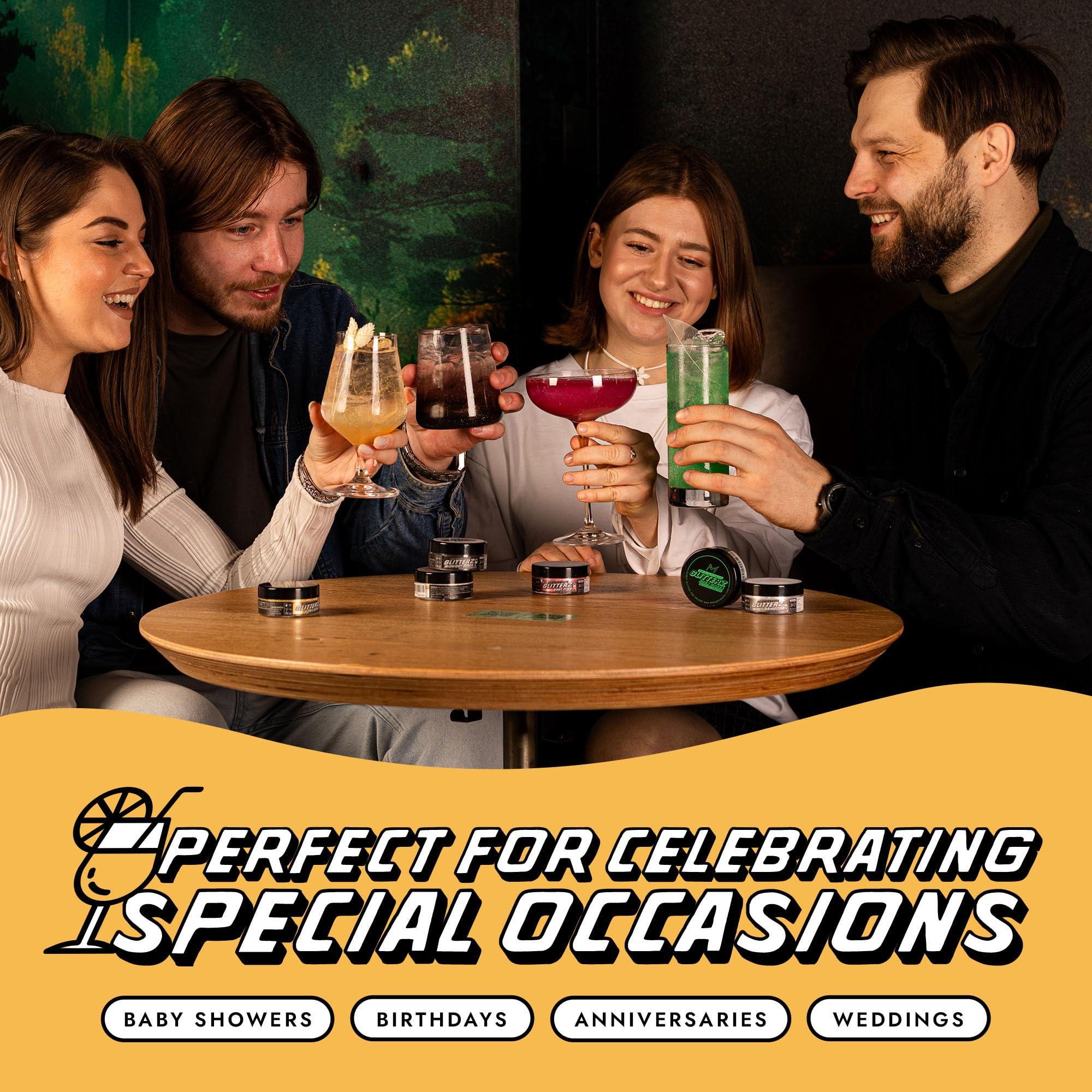 MONGASQUE MONGASQUE Gold Edible Glitter for Cocktails Gold 10g - Edible Gold Drink Glitter - Gold Edible Glitter for Drinks - Edible Drink Glitter - Edible Glitter Gold - Edible Gold Glitter for Cakes