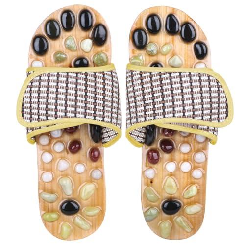 Comfecto Acupressure Massage Slippers with Earth Stone (Men 8-9.5/Women 9.5-11)