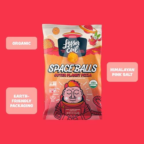 Lesserevil LesserEvil Outer Planet Pizza Space Balls, Premium Quality, Minimally Processed, No Vegetable Oil, 5 oz, Pack of 3