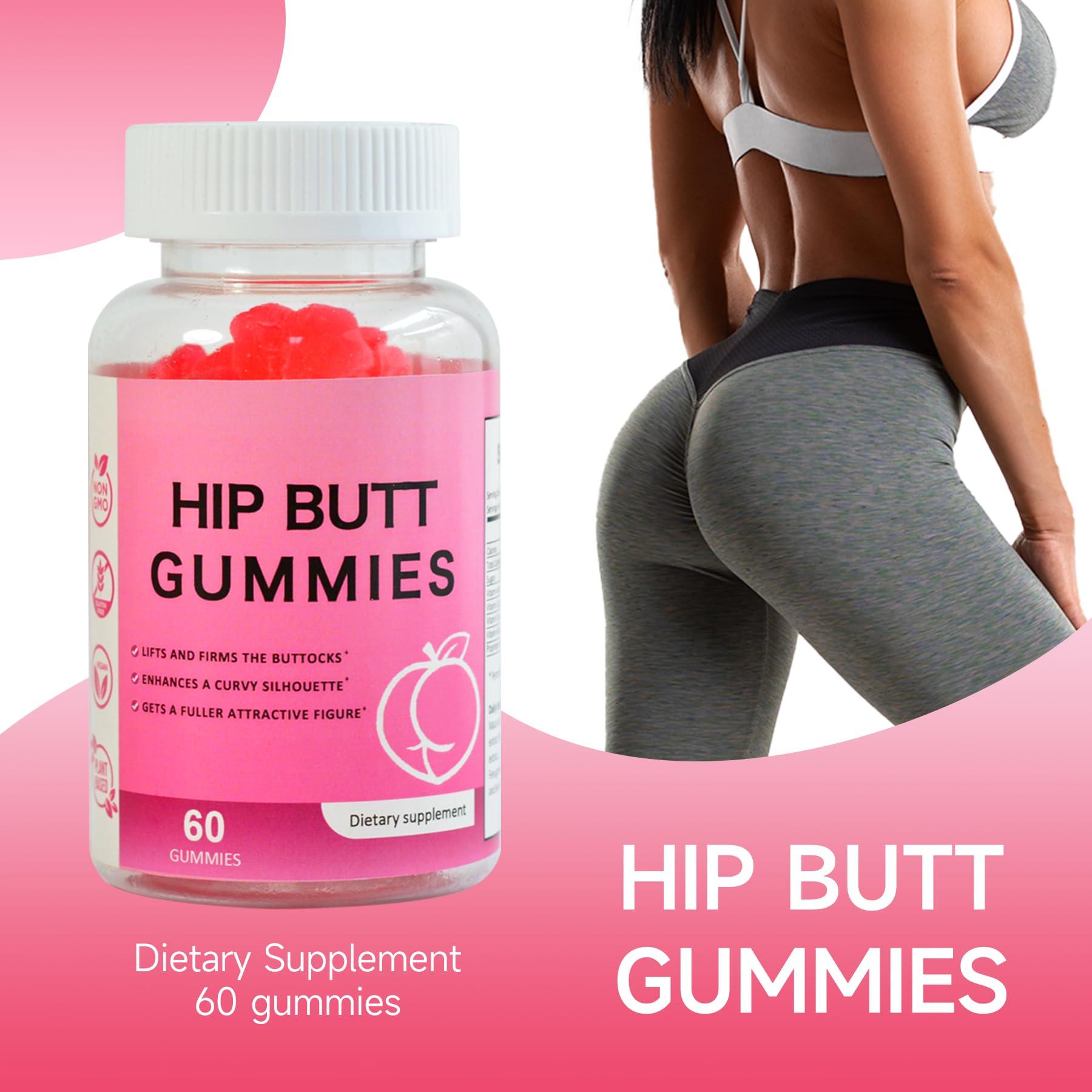 Laicuherb Laicuherb Hip Butt Enhancer Gummies for Butt Growth and HIPS, Booty Gummies for Bigger Butt Fast, Booty Curvy Body Gummies Weight Gainer for Women Workout Enhancement
