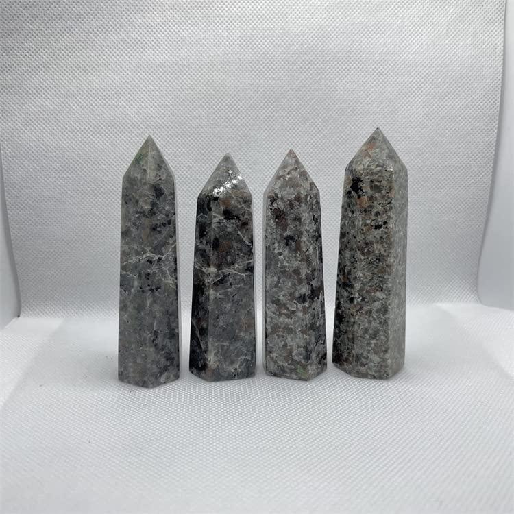 YLLLLY YLLLLY 5A+ Natural Stone Yooperlite Crystals Tower Powerful Chakra Energy Wicca Crystal and Stone Wand Healing Spiritual Witchcraft,yooperlite Stone Rocks. (Size : Height 40-50mm)