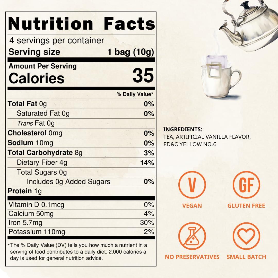 TAAN THAI TAAN THAI Thai Tea Drip Bags - 4 Drip Bags (Brewing 4-8 Cups) (Traditional)