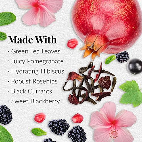 The Republic of Tea The Republic of Tea Pomegranate Superfruit Full-Leaf Loose Green Tea 1 lb Bulk Bag | Steeps 200 Cups