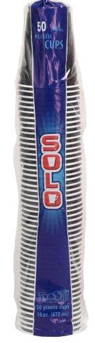 SOLO SOLO 16-Ounce Plastic Party Cups, Black, 50-Count Packages