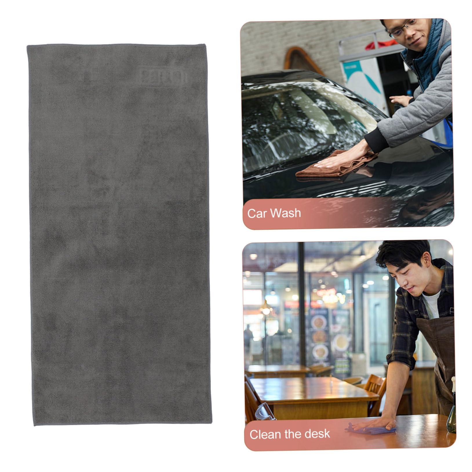 FRCOLOR FRCOLOR 2pcs Fiber Car Cloth Car Wash Towels Towel Cleaning Cloth Micro Fiber Towels Washcloth Car Drying Towel Auto Cleaning Towel Cleaning Towels for Car Grey