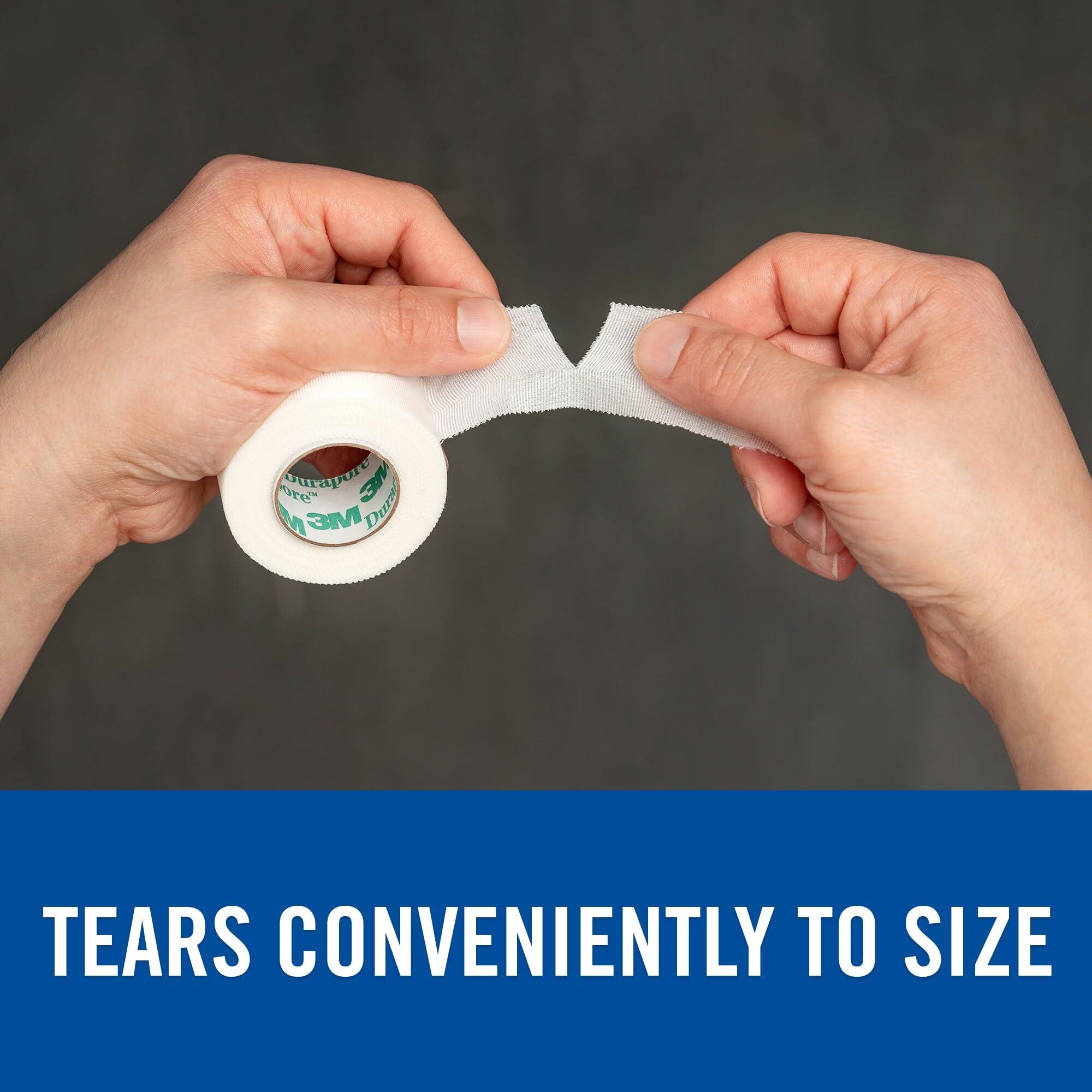 Nexcare Nexcare Durapore Durable Cloth Tape, From the #1 Leader in U.S. Hospital Tapes, 1 Inch X 10 Yards, 6 Rolls