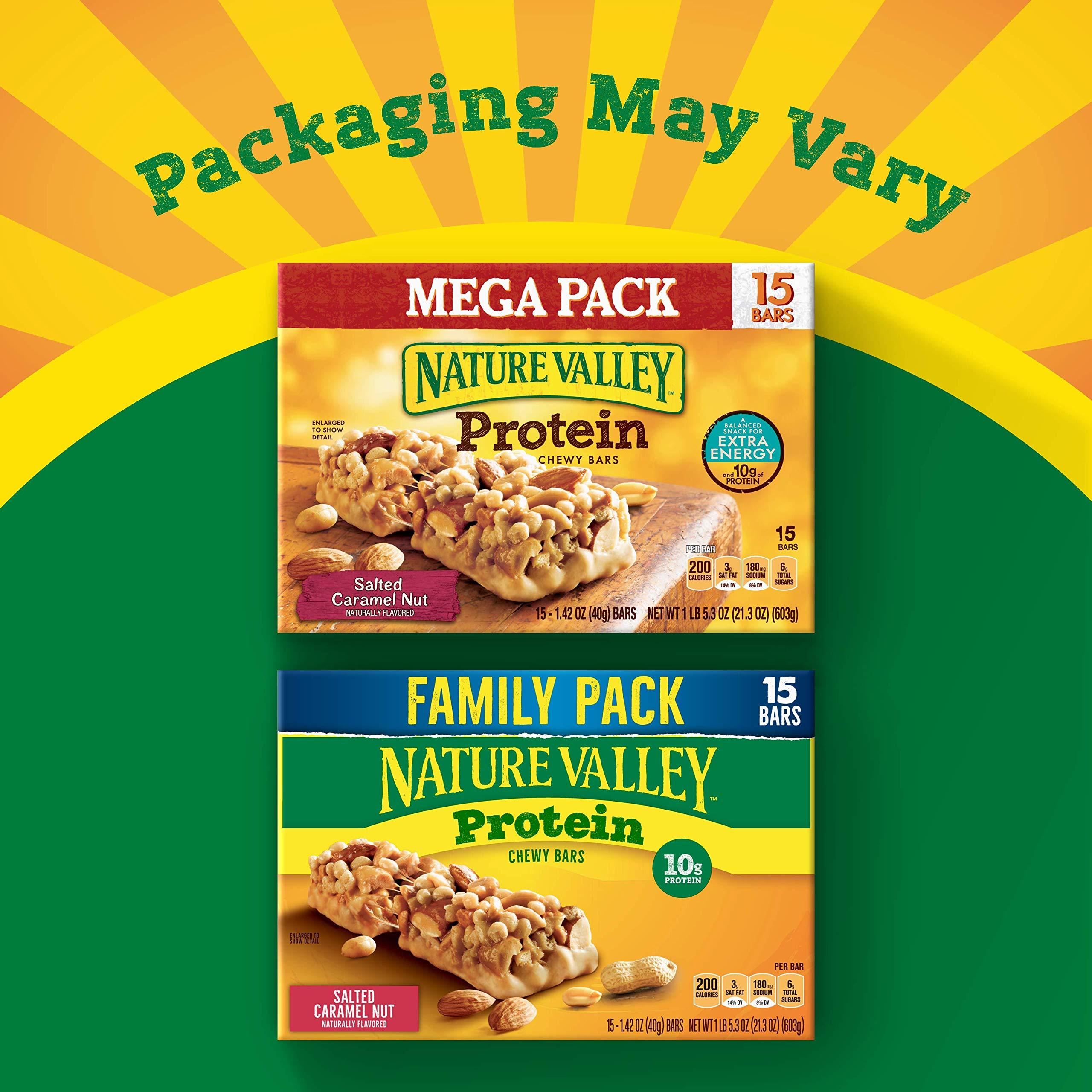 Nature Valley Nature Valley Chewy Protein Granola Bars, Salted Caramel Nut, 15 bars (Pack of 6)