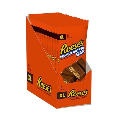 Reese's REESE\'S Milk Chocolate Peanut Butter XL, Candy Bars, 4.25 oz (12 Count, 12 Pieces)