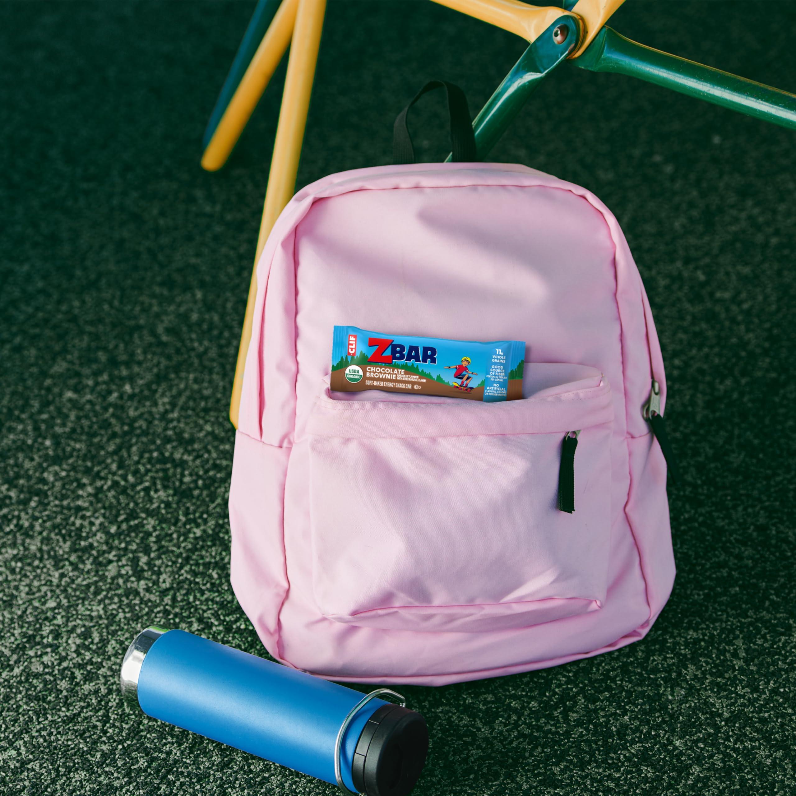 Clif Kid Zbar Zbar - Chocolate Brownie - Soft Baked Snack Bars - Non-GMO - 10g Whole Grains - USDA Organic Granola Bars (24 Pack)