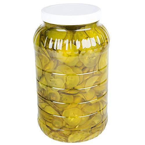 PRO&Family 1 Gallon Smooth Cut 1/8" Dill Pickle Slices Perfect for home, restaurant, kitchen, cheaseburger,hamburger.