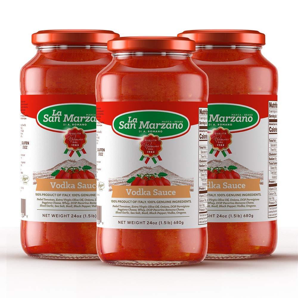 La San Marzano La San Marzano Vodka Sauce 24 oz. (Pack of 3) - 100% Product of Italy, Gluten-Free Tomato Sauce