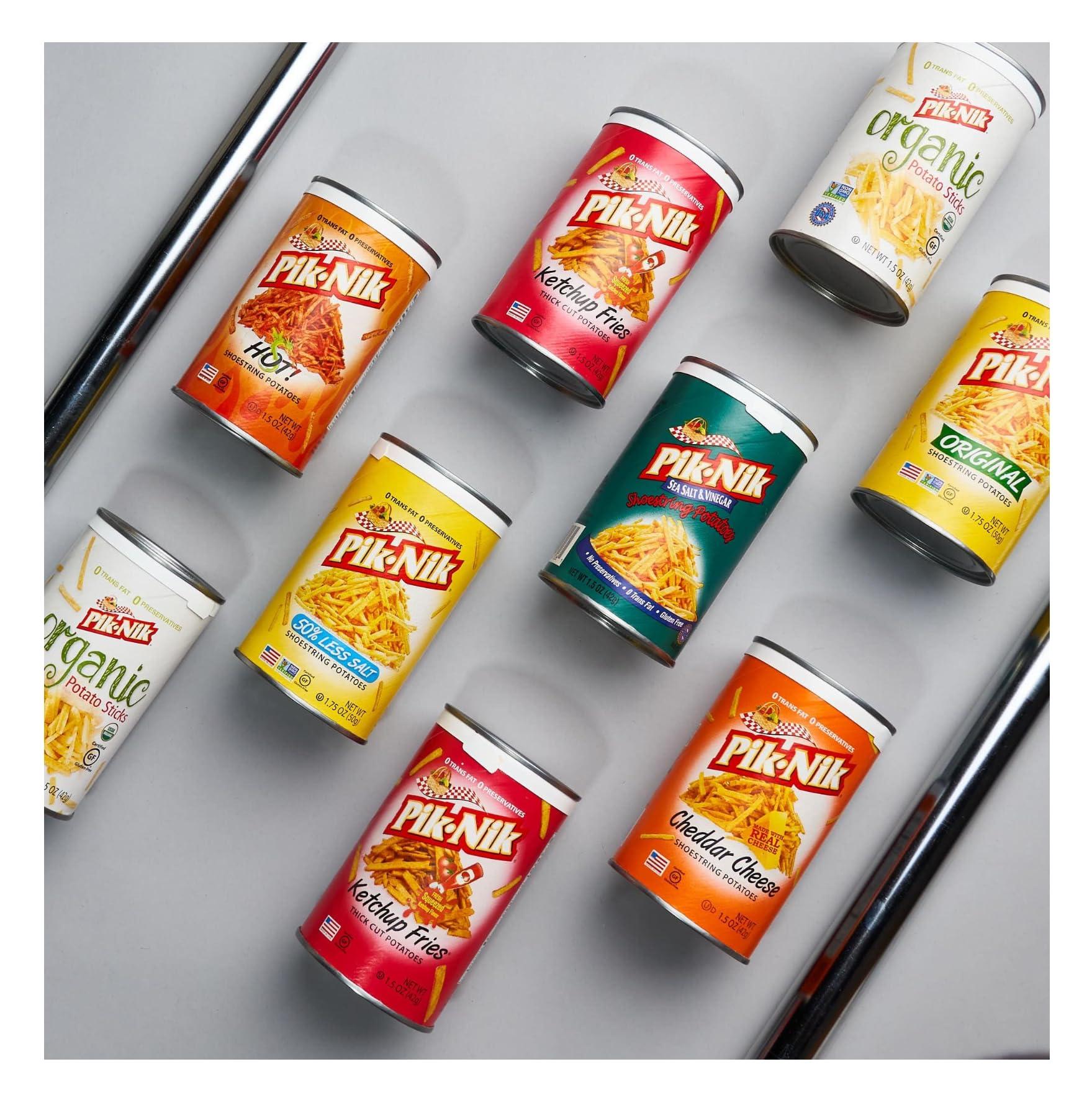 Smiling Sweets Picnic Foods Shoestring Potato Crisps - Sea Salt and Vinegar - Pack of 6 - Delicious Shoestring Potato Snacks - Great for Snacking or for Lunches - Share with Friends