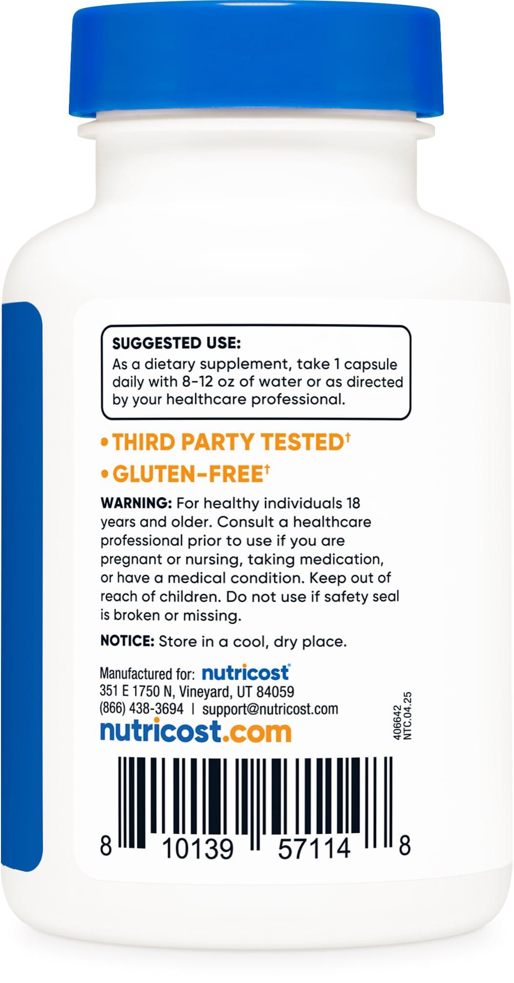 Nutricost Nutricost Lactoferrin Capsules (60 Capsules, 300mg) Third-Party Tested, Gluten-Free, Vegetarian, GMP Compliant, Non-GMO Product - 60 Servings