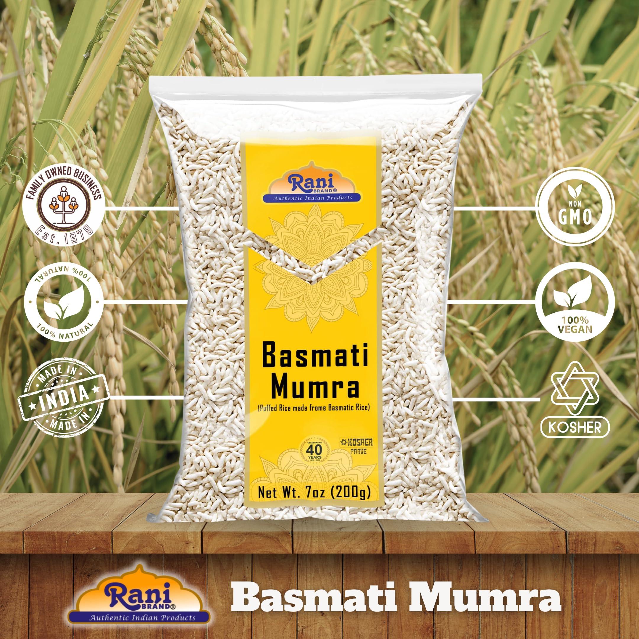 Rani Brand Authentic Indian Products Rani Basmati Mumra (Puffed Rice) 7oz (200g) ~ All Natural | No Color | Gluten Friendly | Vegan | NON-GMO | Kosher | No Salt or fillers | Indian Origin