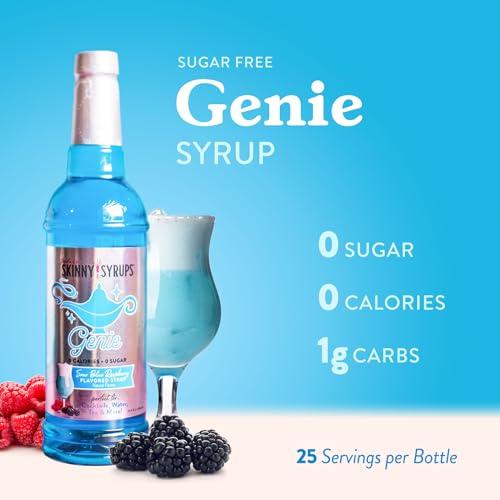 Jordan\'s Skinny Mixes Jordan\'s Skinny Mixes Sugar Free Syrup, Genie Flavor, Fruit Flavored Water Enhancer, Drink Mix for Ice Tea, Lemonade & More, Zero Calorie Flavoring, Keto Friendly, 25.4 Fl Oz, 1 Pack