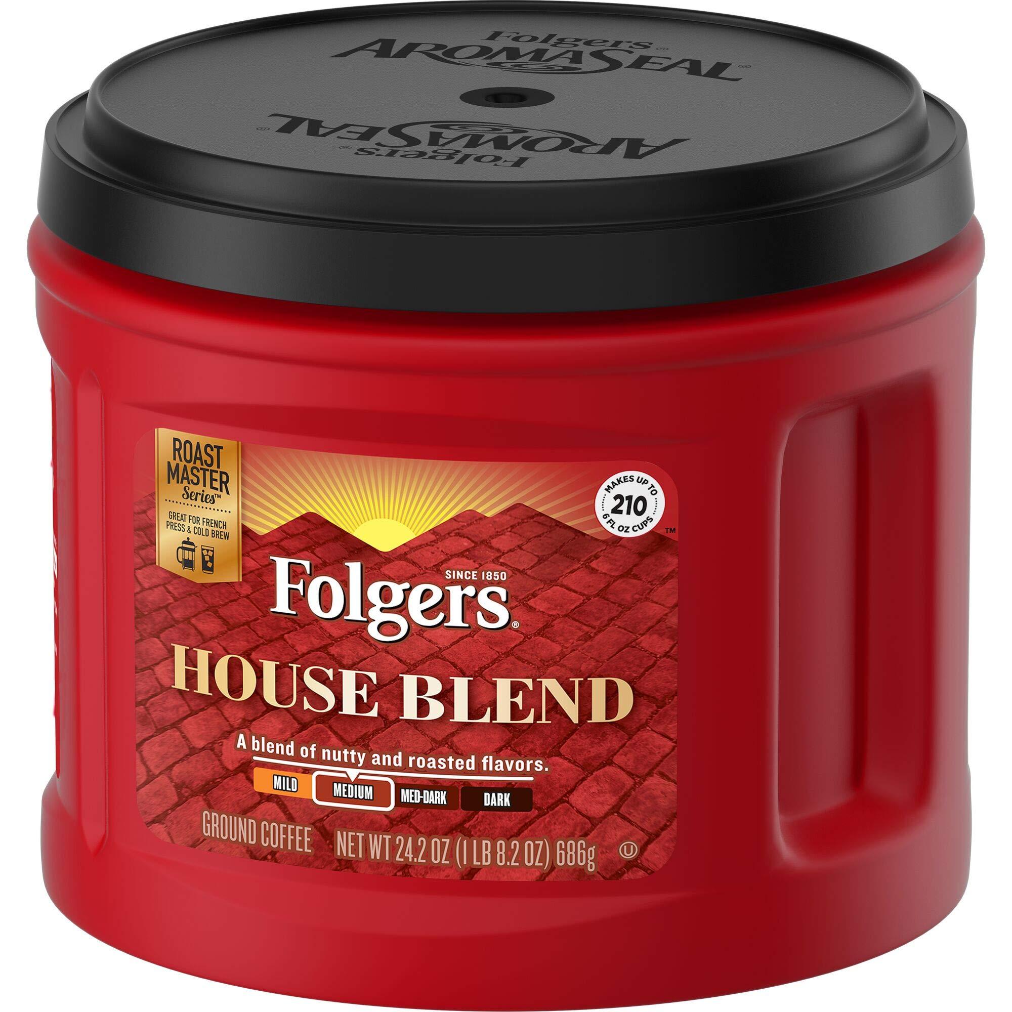 Folgers Folgers House Blend Medium Roast Ground Coffee, 24.2 Ounces