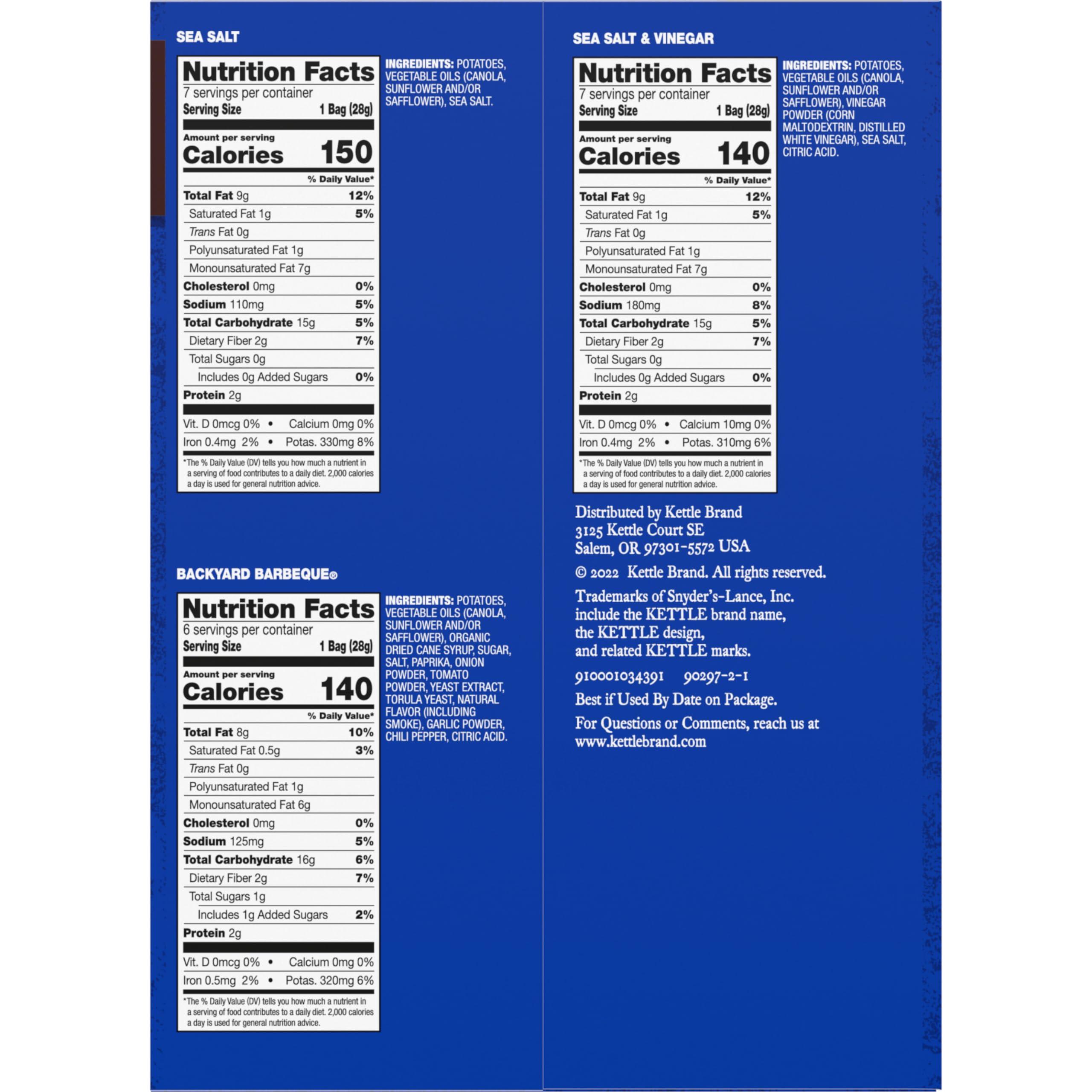 Kettle Brand Kettle Brand Potato Chips Variety Pack, 1 Oz, 20 Ct