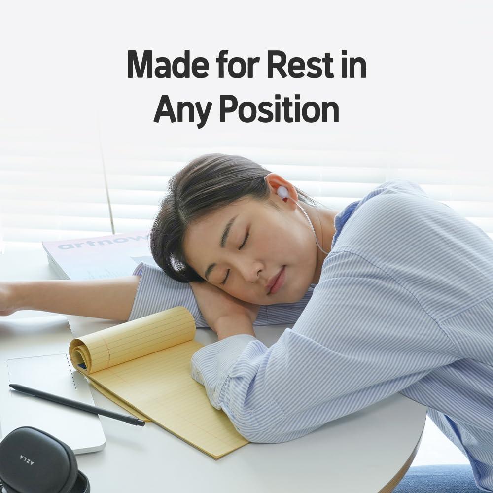 AZLA AZLA POM 10S - Ear Plugs for Sleeping Noise Cancelling - Silicone Earplugs for Sleep, Snoring, and Noise Reduction - Best Earplugs to Drown Out Snoring - Ear Plugs for Snoring Blocking (Orange)