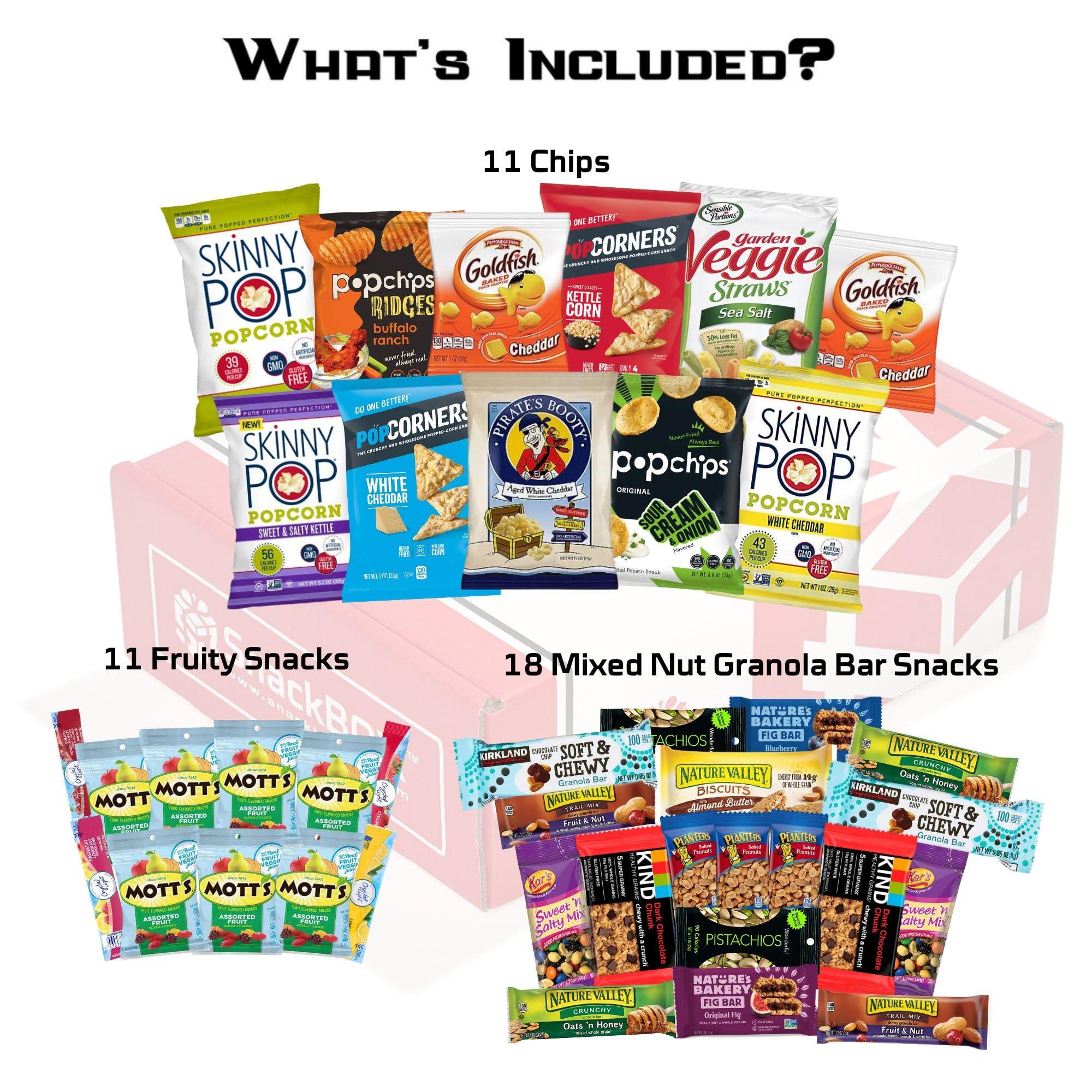 SB SnackBOX Snack Box Healthy Snack Assortment Variety Care Package (40 Count) | Valentines Day Holiday, Employee Appreciation, Office, Breakroom, Teachers, Back to School, College Students, Birthday Gift, Events, Meeting