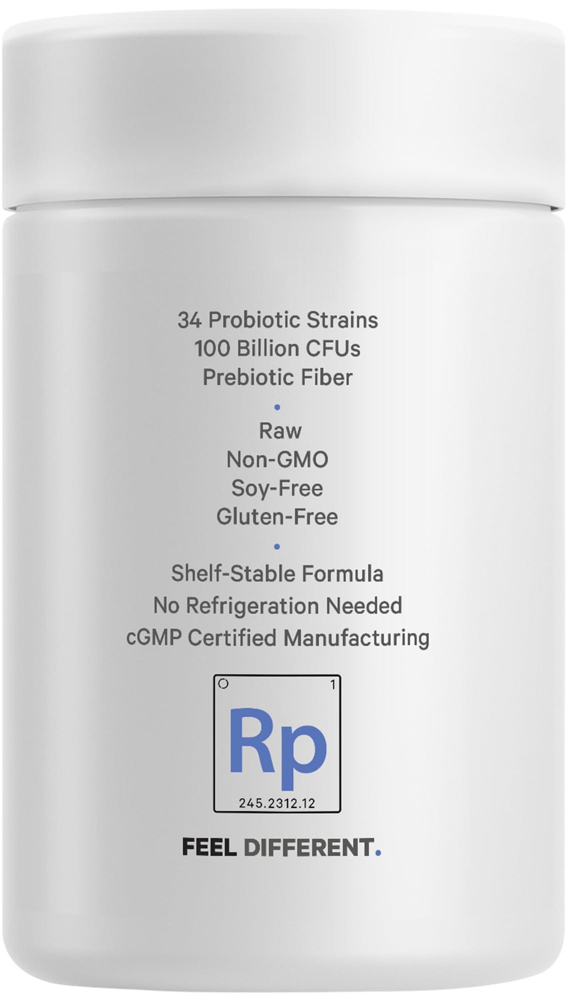 Codeage Codeage Raw Probiotic+ Supplement - 34 Probiotic Strains, 100 Billion CFUs, Raw Whole Food Probiotics, Digestive Enzymes, Raw Fruits & Veggies Prebiotics - Wild Kefir Culture - Non-GMO - 30 Capsules