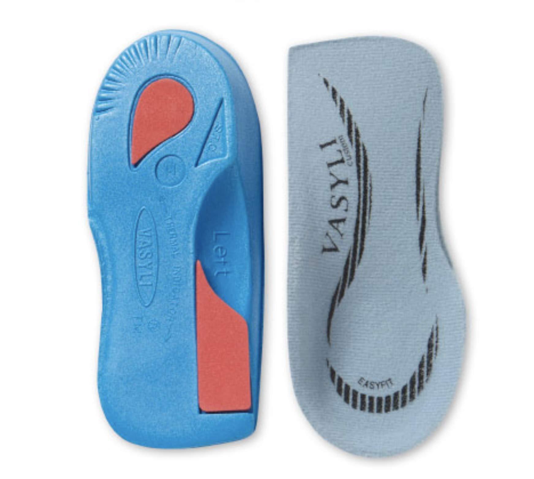 Vasyli Vasyli Custom Easyfit Insoles, X-Large, Fast & Effective Pain Relief, Medium Density, Mild Support, Functional Biomechanical Control, Lateral Cut-Away, Hard-to-Fit Footwear, Heat Moldable
