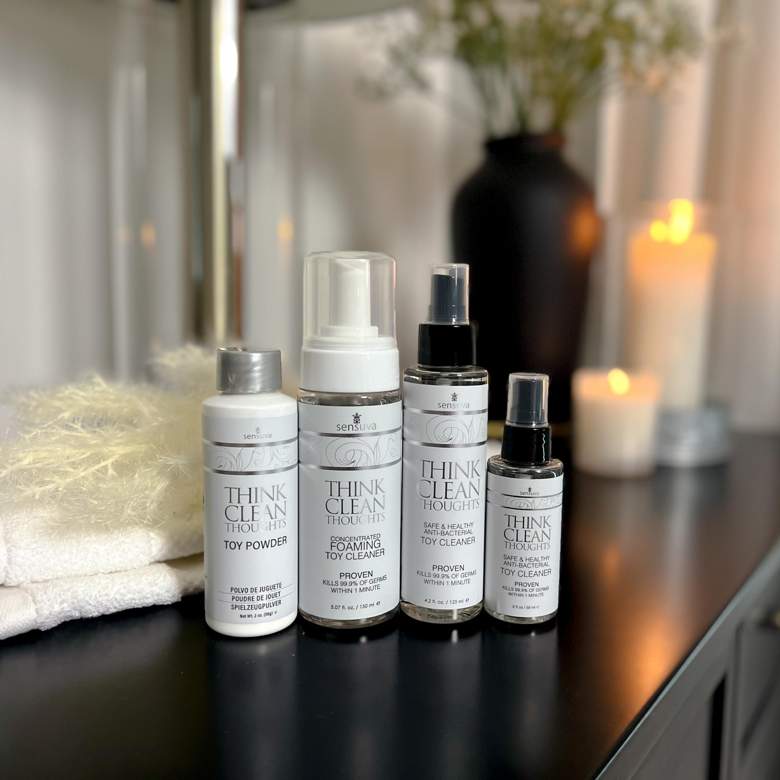 sensuva Sensuva Think Clean Thoughts Toy Powder Storage | 2 fl.oz. Keeps Toys Clean During Storage