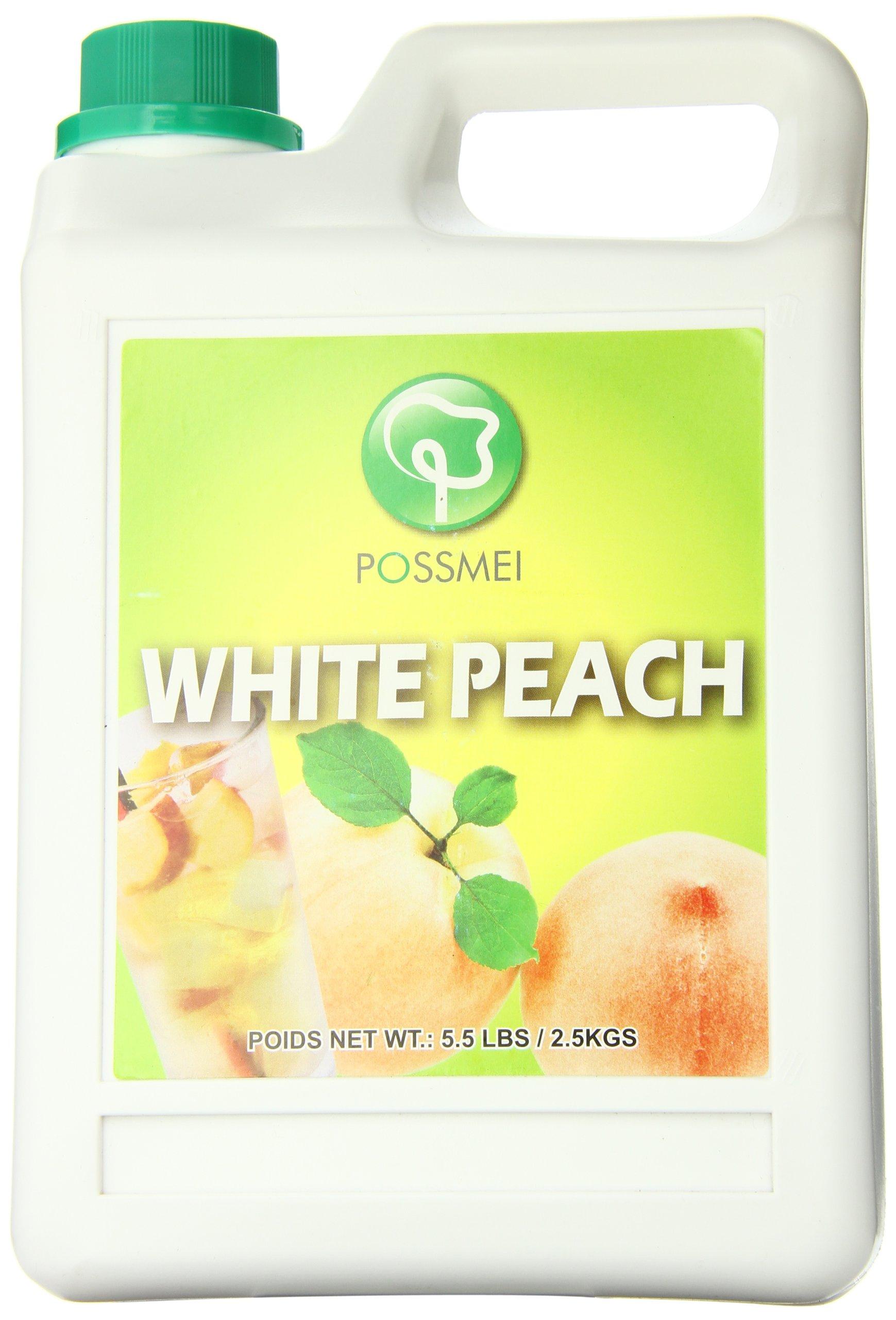 Possmei Possmei Flavored Syrup, White Peach, 5.5 Pound