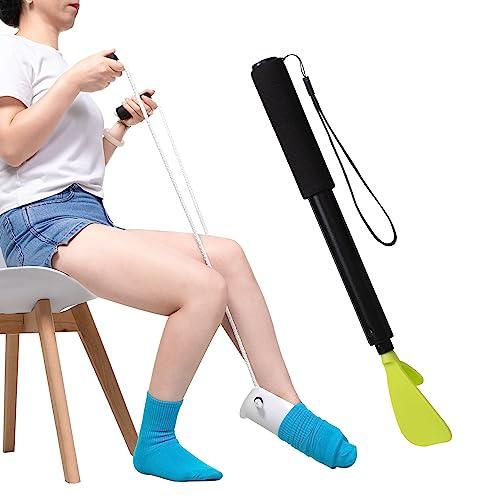 JFMkaer Sock Aid Device for Seniors, Easy On Easy Off Device for Putting On Socks and Removing Socks Or Stockings, Sock Assistant Device No Bending, Sock Puller Aid for Men and Women with Limited Mobility