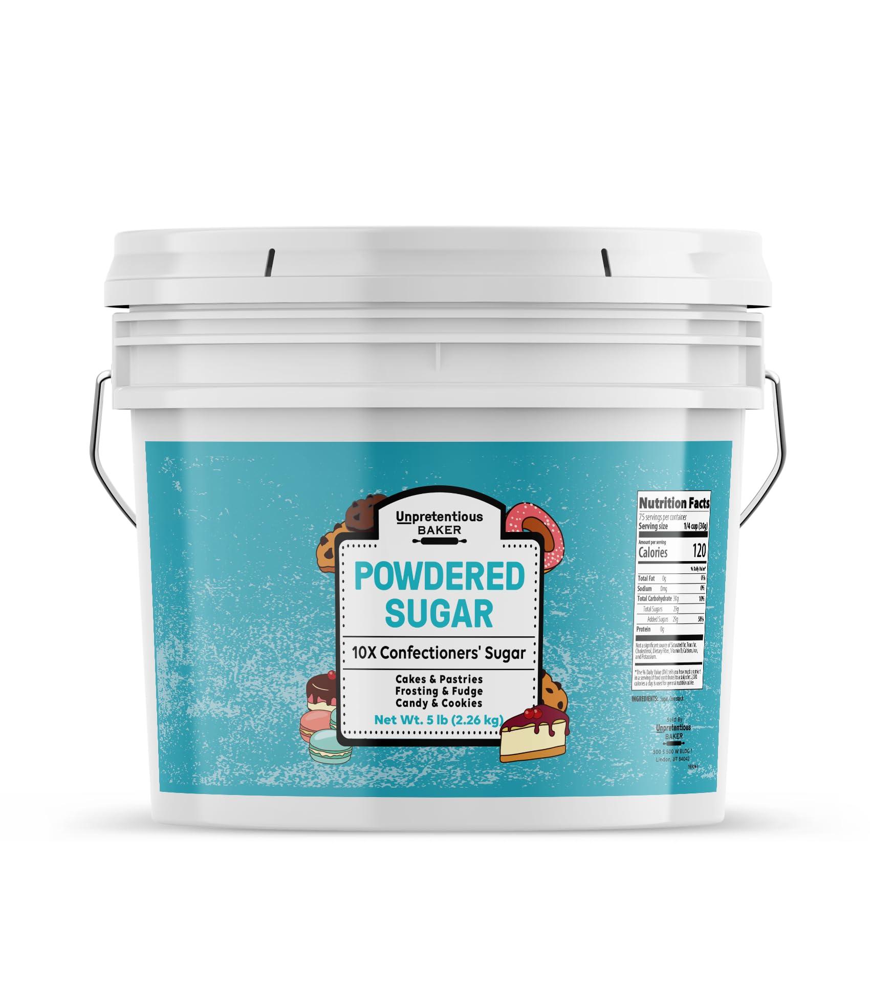 Unpretentious Unpretentious Powdered Sugar (1 Gallon) Confectioners Sugar, For Baking, Candy Making, Desserts