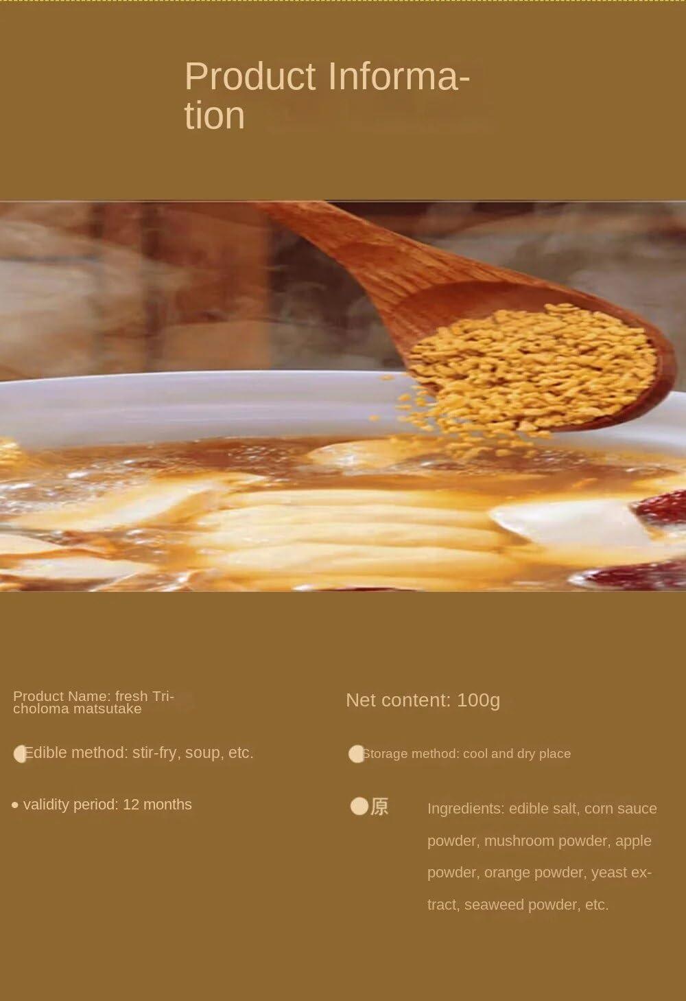 Zercumm Zercumm Tricholoma Matsutake Fresh 100G Bottled Seasoning Pine Fresh Mushroom Powder Instead of Chicken Essence and MSG Seasoning Grain Fresh Vegetable Fresh