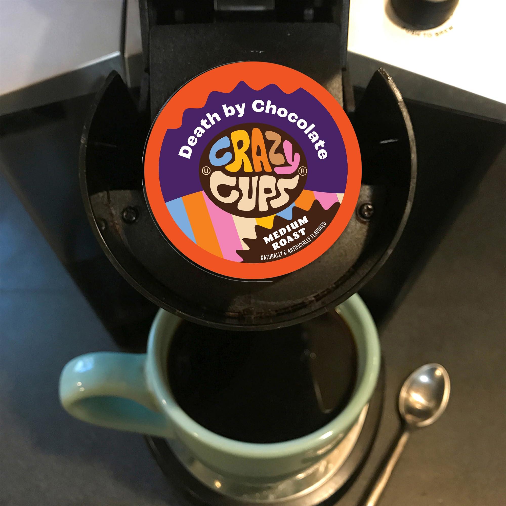 Crazy Cups Flavored Decaf Coffee Pods Variety Pack, Great Mix of Decaffeinated Coffee Pods Compatible with all Keurig K Cups Brewers, 40 Count Bulk Pack