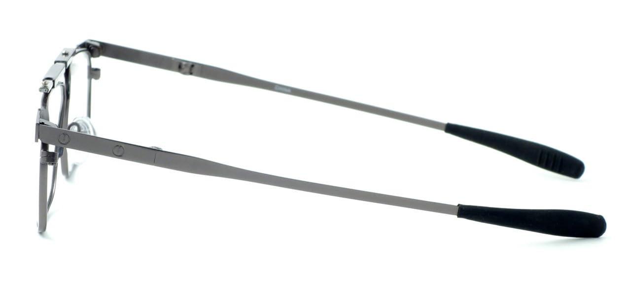 Calabria Calabria FAST-FOLD Metal Folding Reading Glasses +1.50 Pewter Men Women Foldable Pocket Readers Travel Thin Compact w/Case