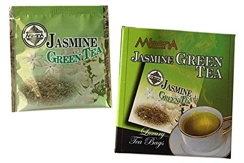 Mlesna Mlesna Pure Ceylon Foil Envelope Green Tea Selection, Jasmine, Soursop, Mint and Green Tea - 40 Count