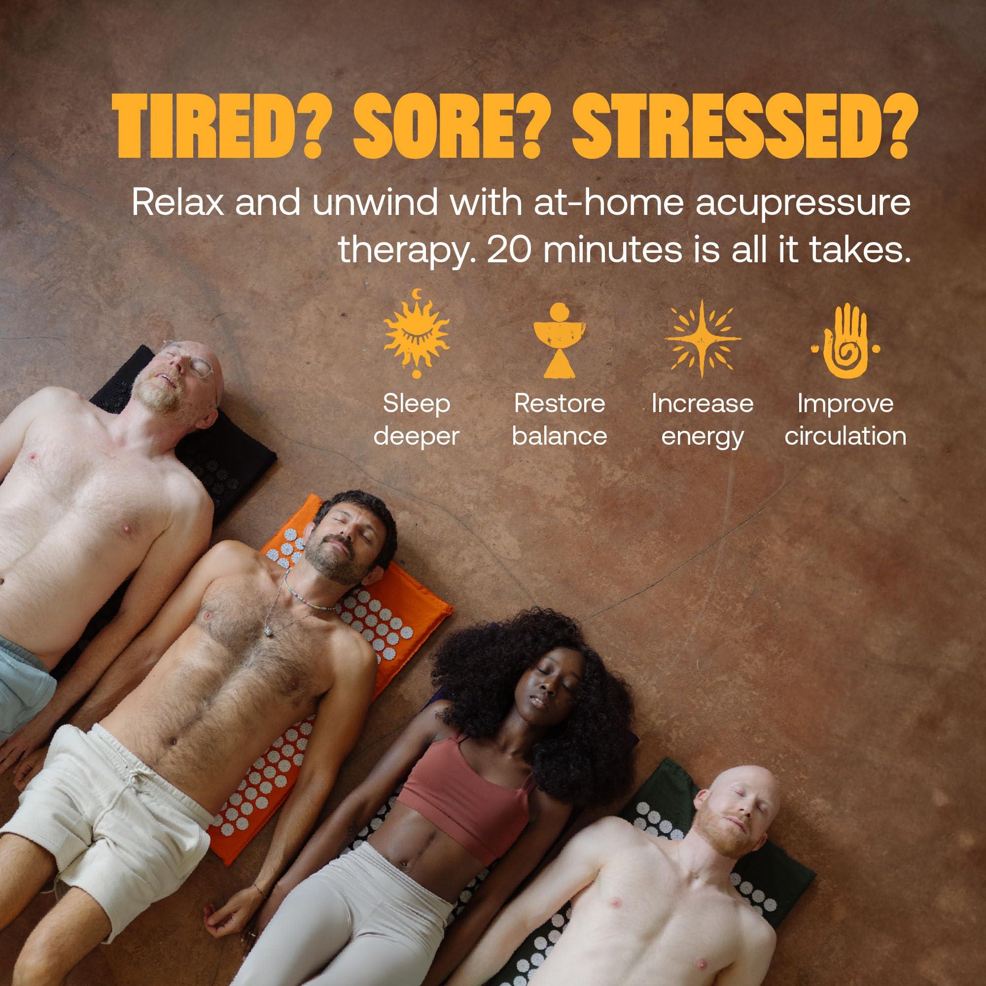 ShaktiMat ShaktiMat Classic Acupressure Mat Advanced Intensity in Indigo, Relieves Stress & Tension, Promotes Relaxation & Focus | Similar to Acupuncture, No Needles Required | FSA/HSA Eligible