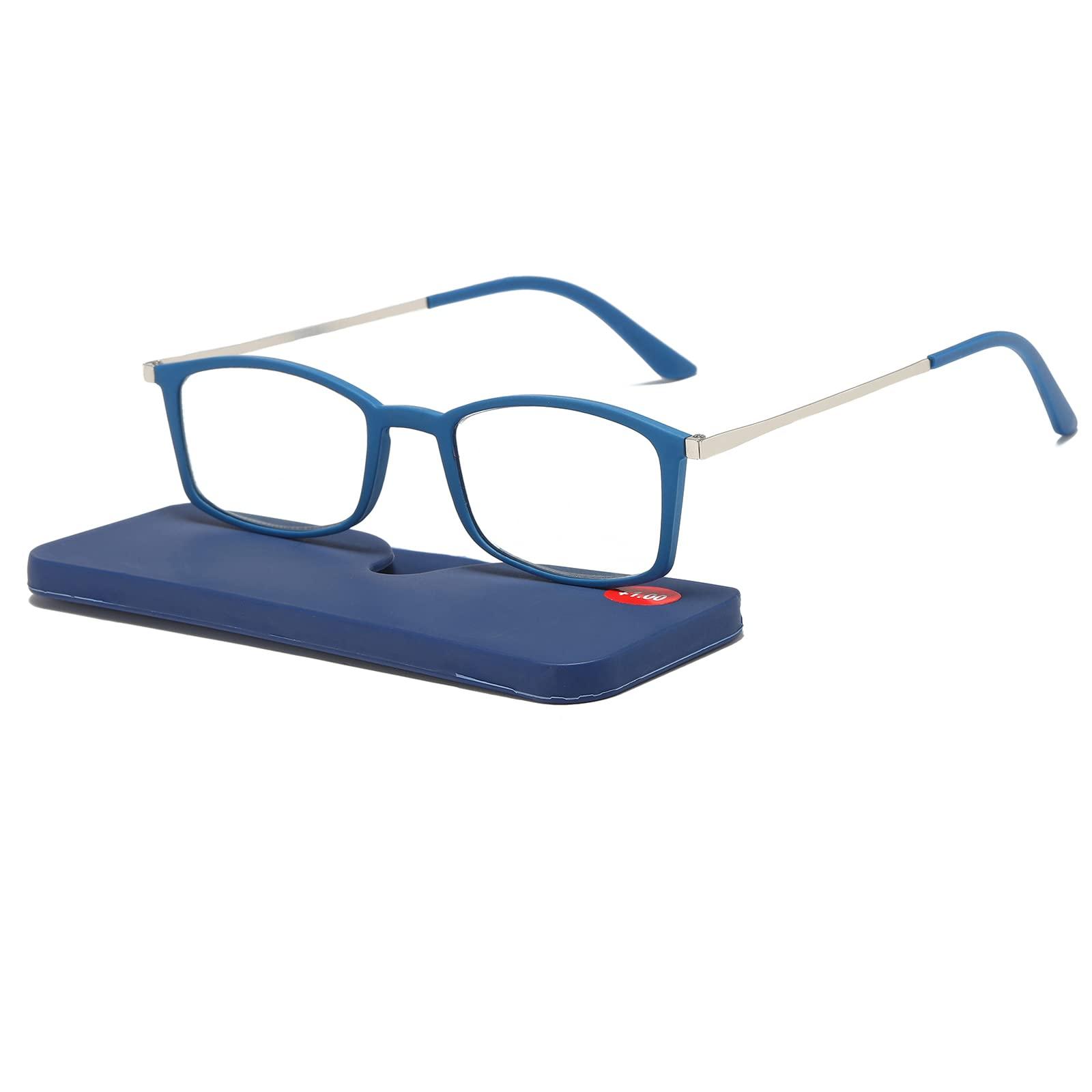 KoKoBin KoKoBin Ultra-thin anti-blue reading glasses, anti-glare glasses (Blue, 1.00)