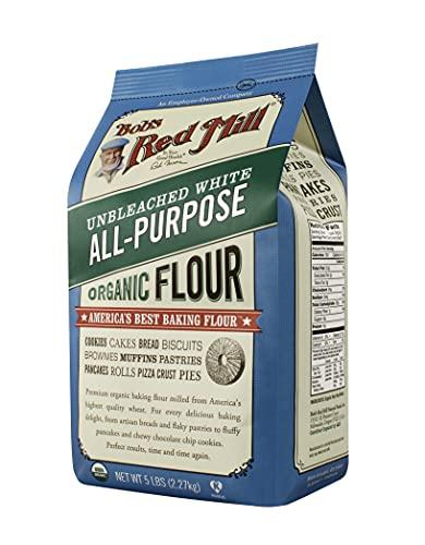 Bob's Red Mill Bob\'s Red Mill Flour White Unbleached Organic 5 Pound (Pack of 2)