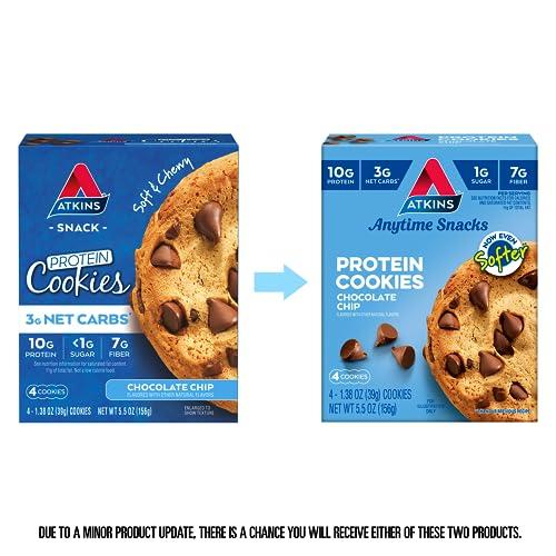 Atkins Atkins Protein Shake with 15g Protein, 4g Net Carb, 1g Sugar & Protein Cookie with 10g Protein, 3g Net Carb, 1g Sugar, Keto Friendly, Low Glycemic, 4 Count Bundle