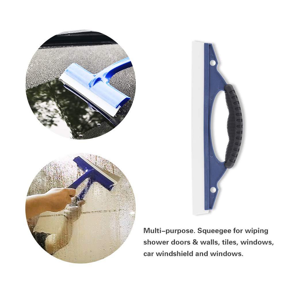 Restokki handheld squeegee squeegee for shower glass door, Shower Mini Squeegee, Doors Cars Window Glass Squeegee, Silicone Wiper