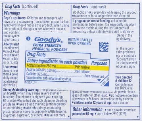 Goody's Goody's Extra Strength Powders | Fast Pain Relief | Aspirin & Caffeine | 24 Count