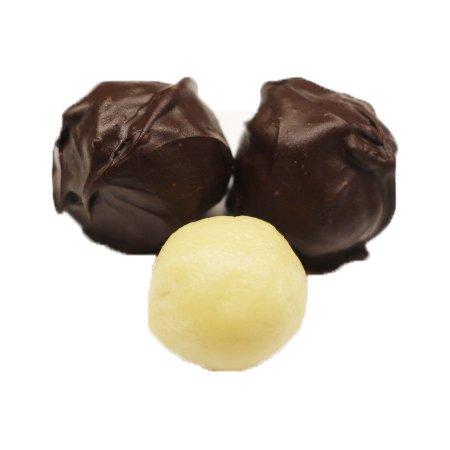 Scott's Cakes Scott's Cakes Dark Chocolate Covered Lemon Marzipan Truffles in a 1 Pound White Gourmet Box