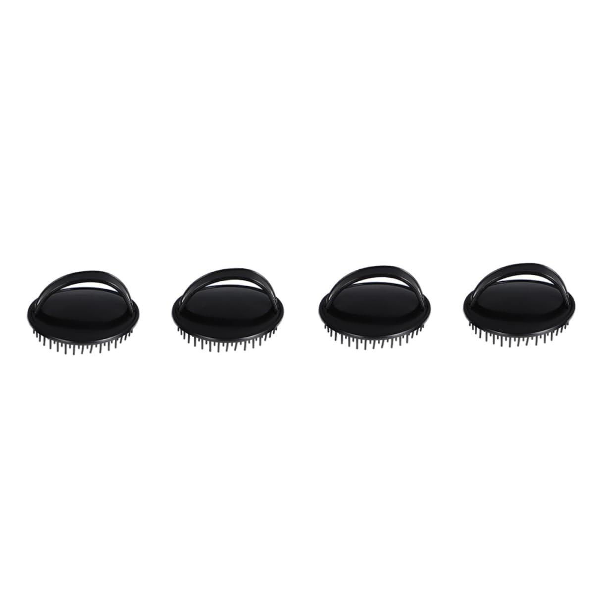 Healeved Healeved 8 Pcs Massage Shampoo Brush Scalp Scrubber Shower Brush for Hair Scalp Shampoo Brush Face Wax Head Scalp Massage Brush Roller Brush for Blow Drying Massager Sponge Plastic Black