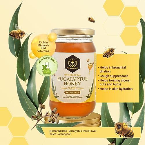 Shiva Organic Shiva Organic\'s Eucalyptus Nectar Honey - NMR Tested, Natural Honey, No Added Sugar, Flavorful - 1000g (35.27 Ounce) \"