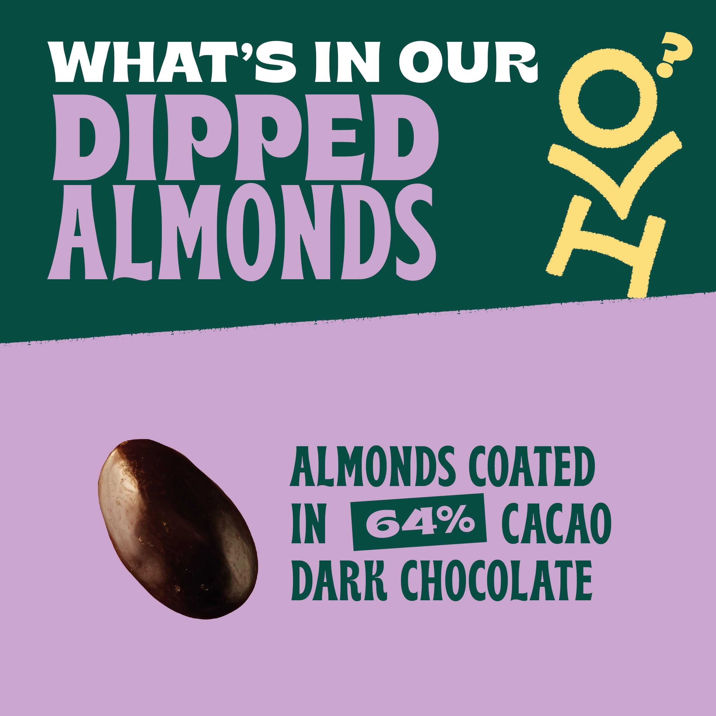 Orchard Valley Harvest Orchard Valley Harvest Dark Chocolate Dipped Almonds, 8 oz Resealable Bag, Gluten Free, Non-GMO, Stand Up Bag, No Artificial Colors, Flavors or Preservatives, Snacks for Adults & Kids
