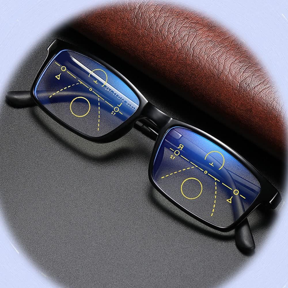 LENG LENG Progressive Multifocal Reading Glasses Men Computer Readers Blue Light Blocking Eyeglasses Lightweight Presbyopic Glasses +1.0 +1.5 +2.0 +2.5 +3.0 (Size : 1.5 X)
