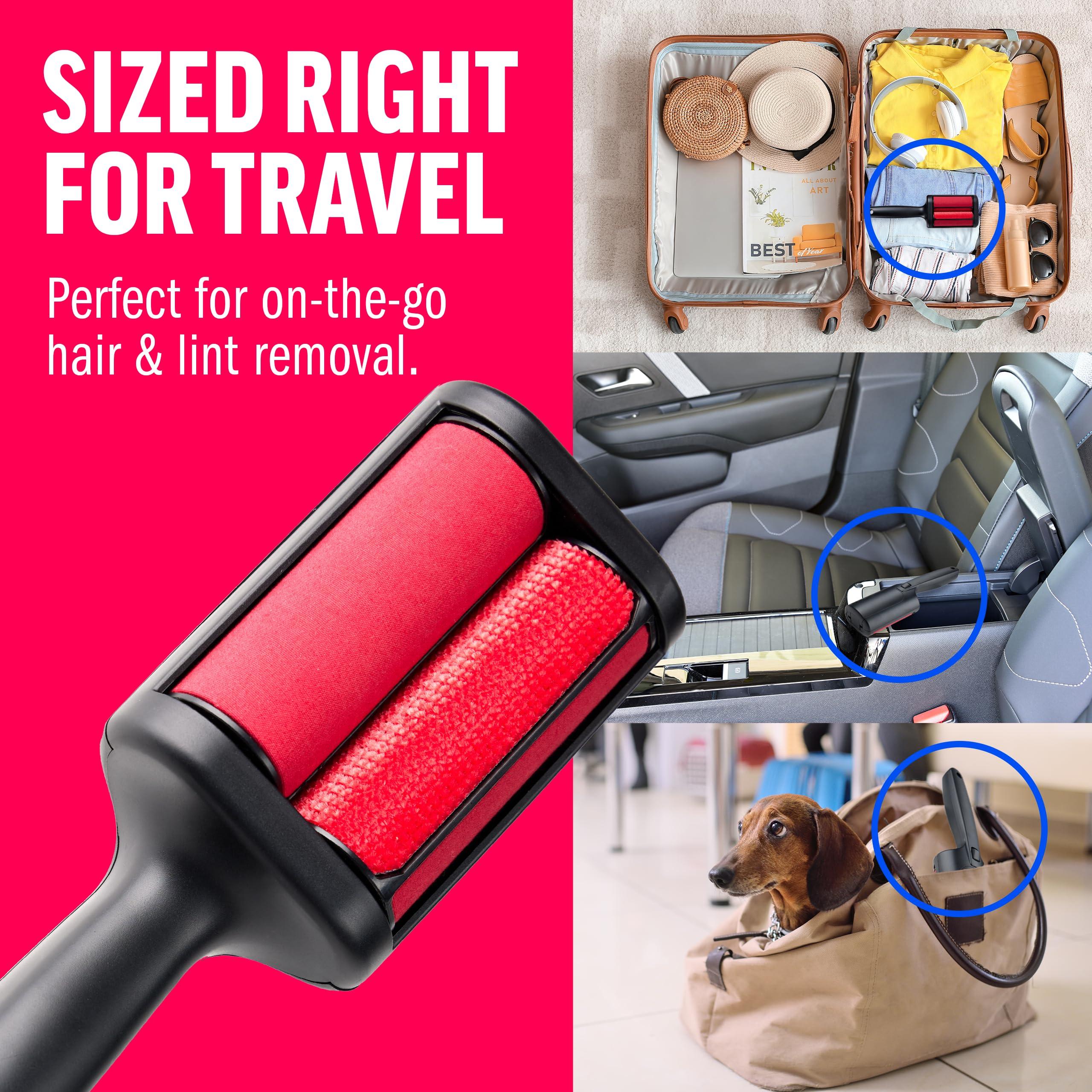 ChomChom Roller Chom Chom Roller Mini for Pet Hair - Mini ChomChom Lint Roller Pet Hair Removal Tool for Clothes, Couches and Cars - Dog Hair Remover and Lint Remover for Clothes - Reusable Lint Roller for Cat Hair